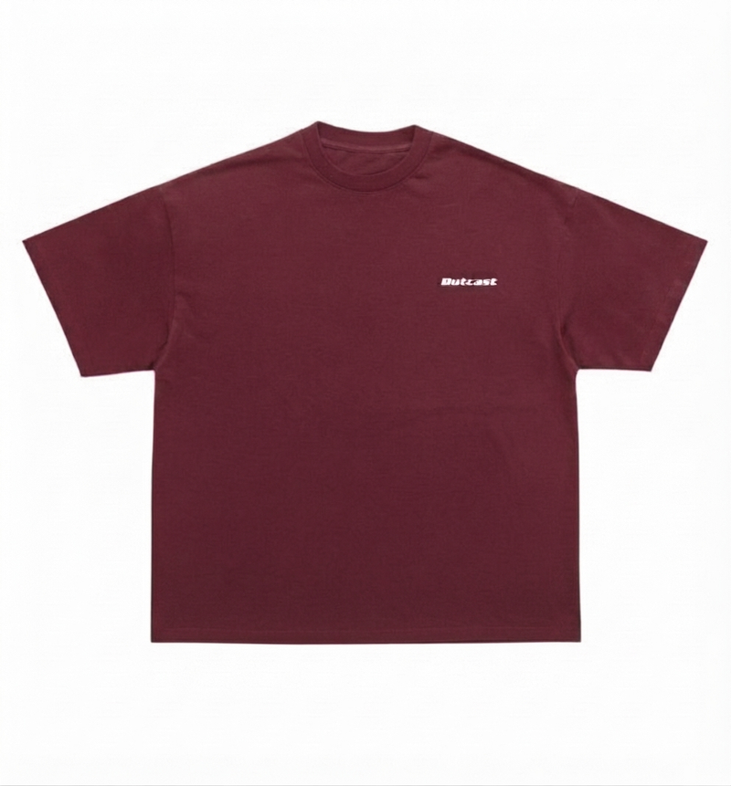 dropped shoulder boxy fit t-shirt (velvet red)