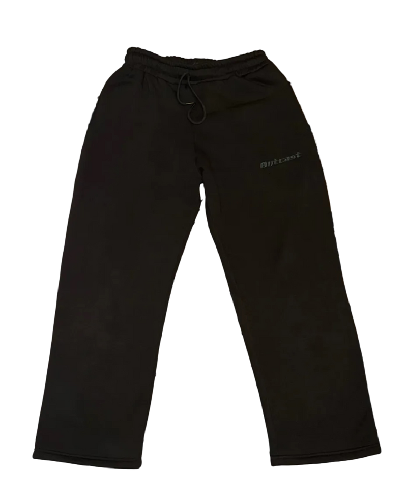 baggy open bottom sweatpants