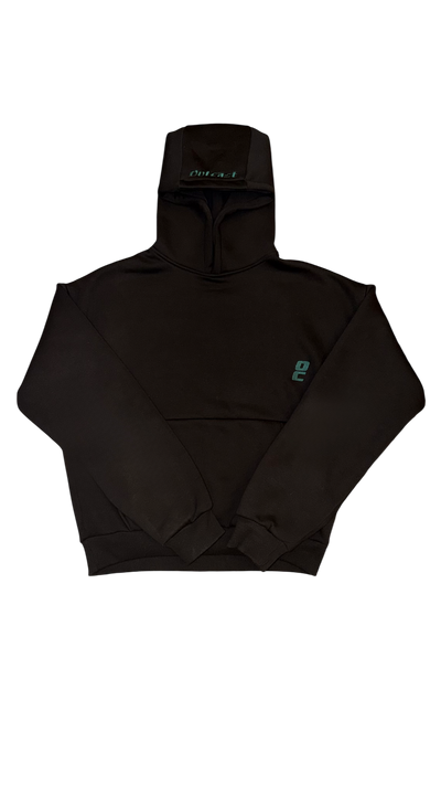 boxy fit basic fleece hoodie