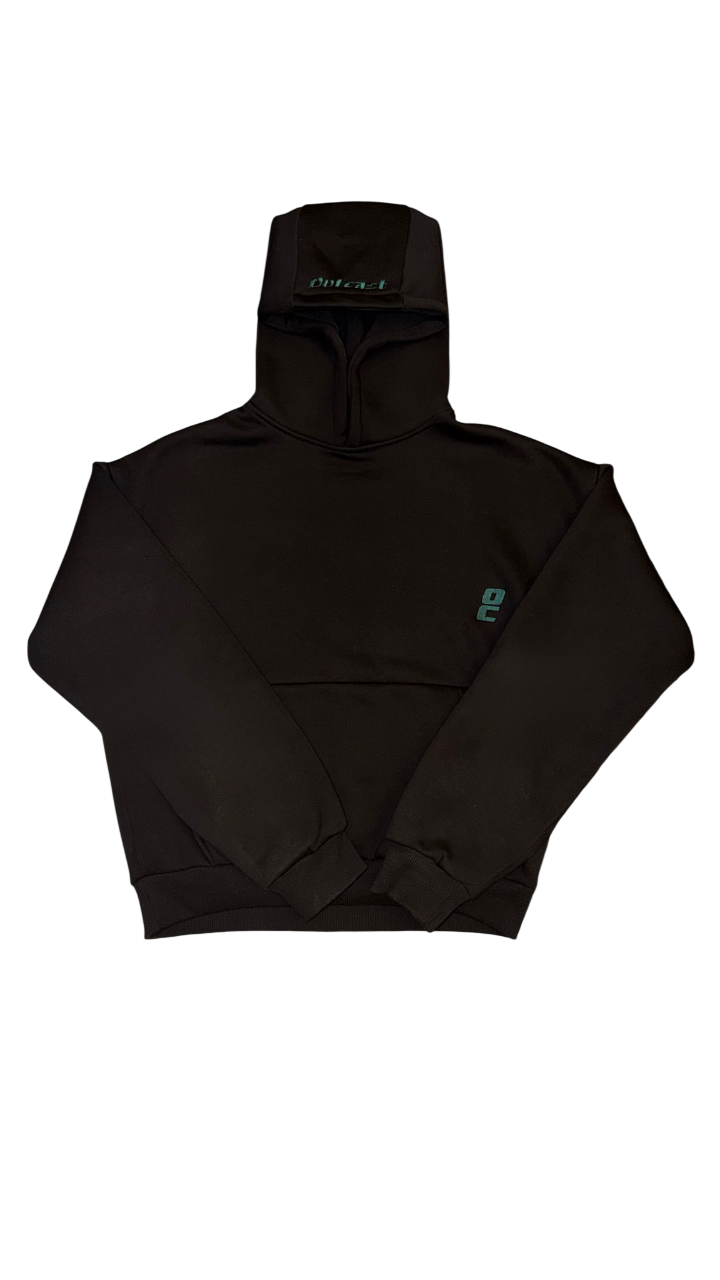 boxy fit basic fleece hoodie
